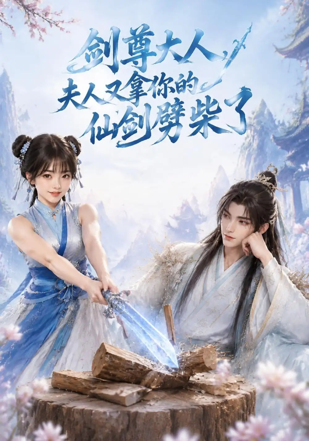 短剧《剑尊大人夫人又拿你的仙剑劈柴了 (60集)》海报
