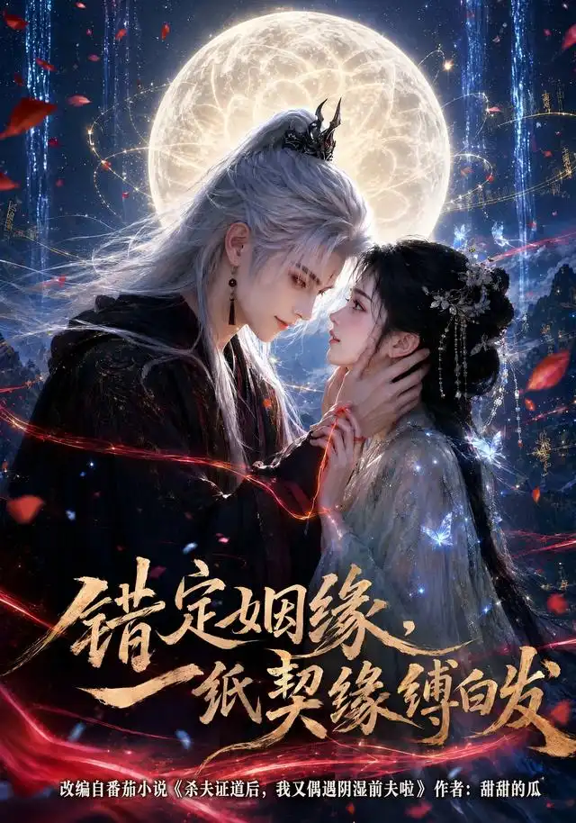 短剧《错定姻缘一纸契缘缚白发 (61集)》海报