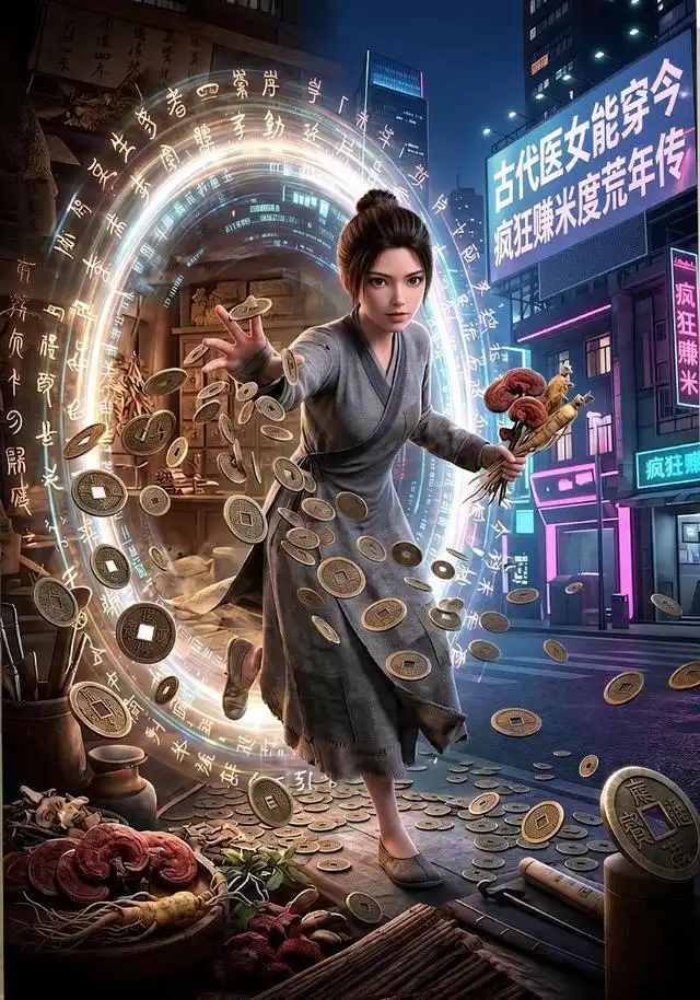 短剧《古代医女能穿今疯狂赚米度荒年传 (74集) Ai短剧》海报