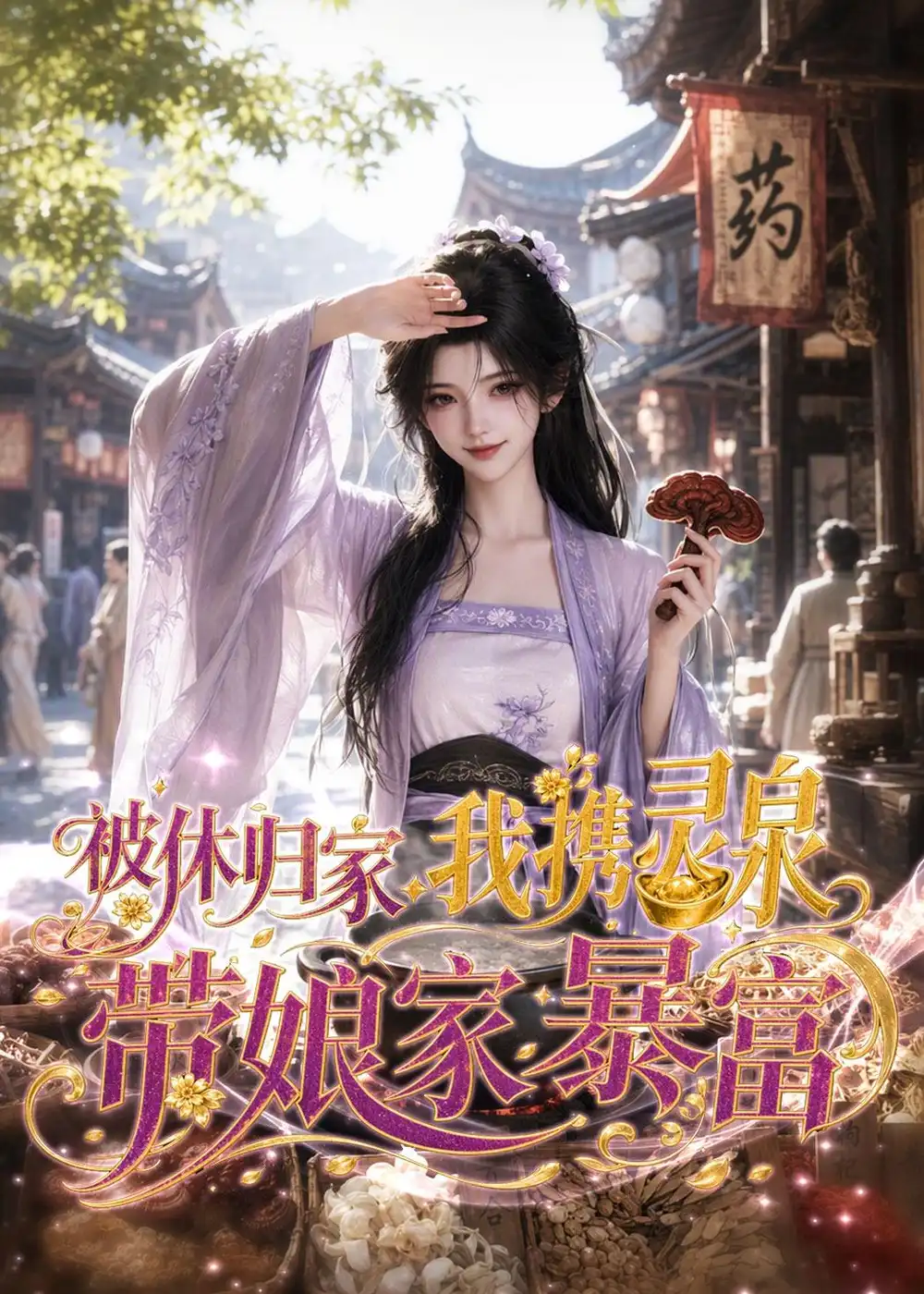 短剧《被休归家我携灵泉带娘家暴富 (58集)》海报