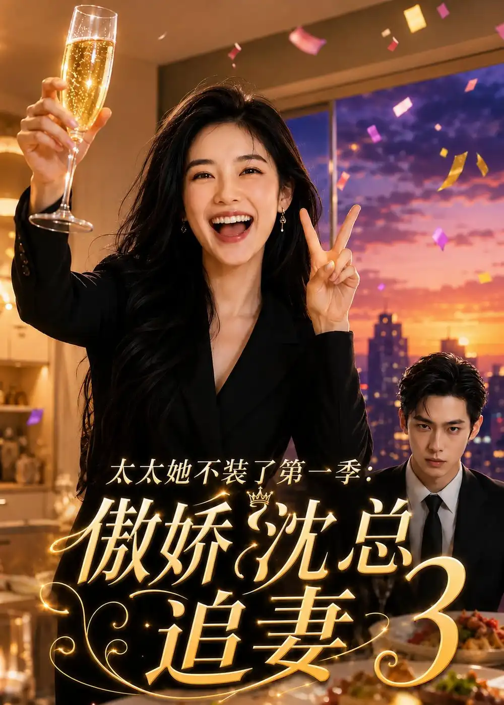 短剧《太太她不装了第一季傲娇沈总追妻3 (81集)》海报
