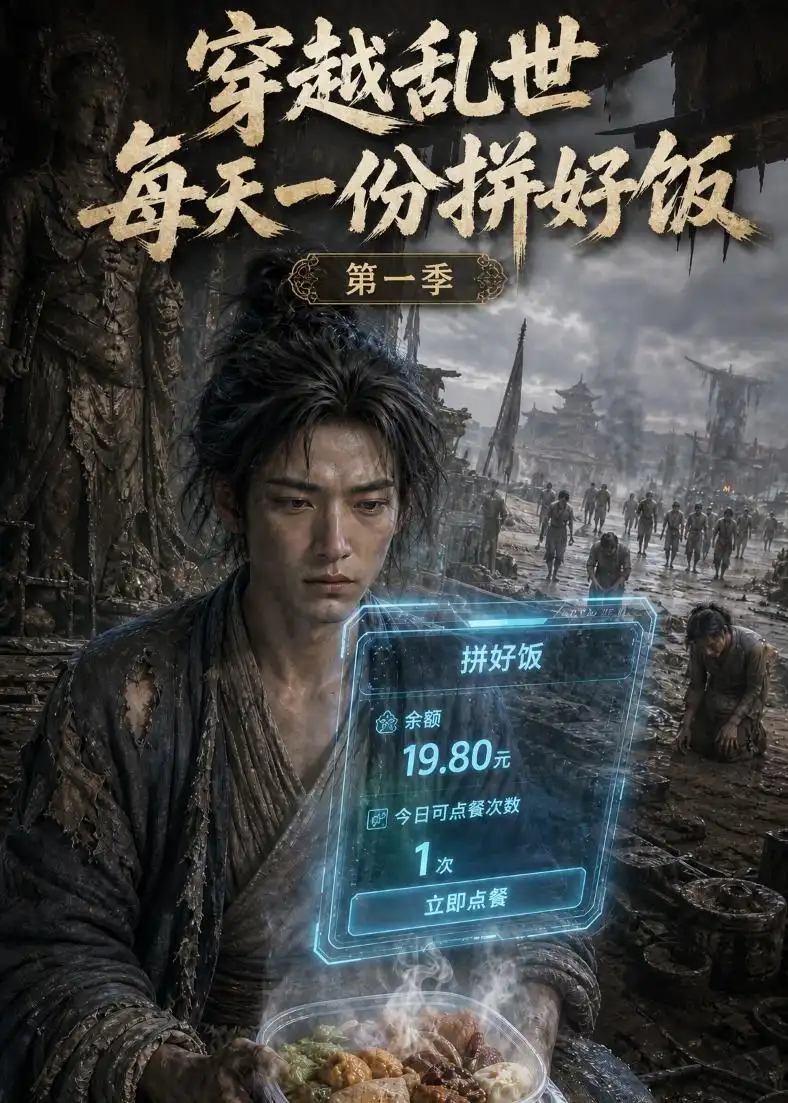 短剧《穿越乱世每天一份拼好饭第一季 (395集)》海报