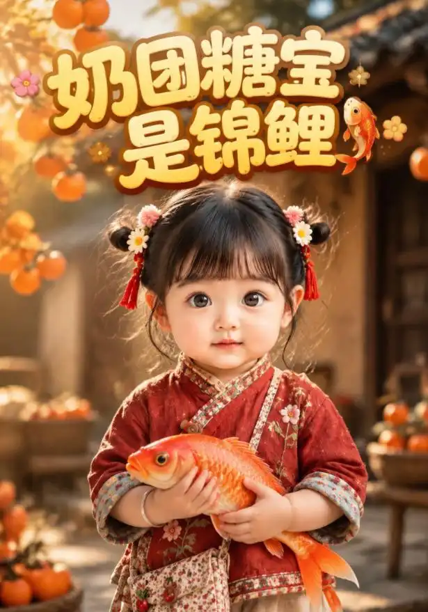 短剧《奶团糖宝是锦鲤 (134集) AI短剧》海报