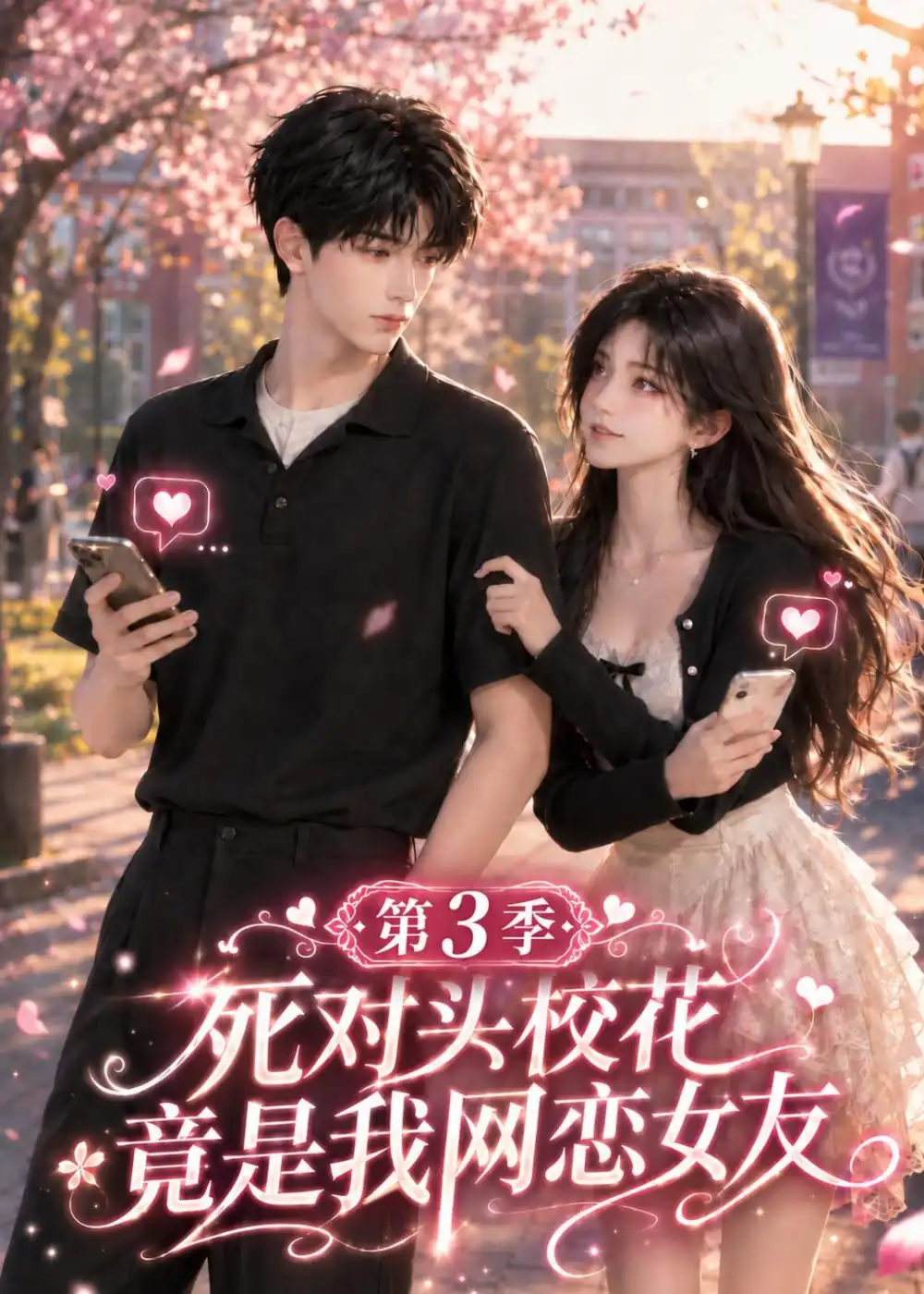 短剧《死对头校花竟是我的网恋女友第三季（118集）AI短剧 (2026)》海报