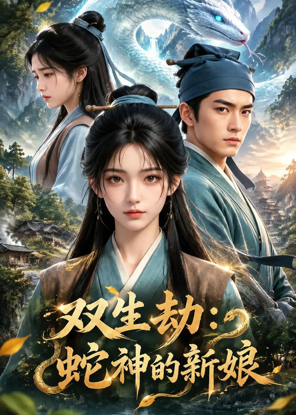 短剧《双生劫：蛇神的新娘（52集）AI短剧 (2026)》海报