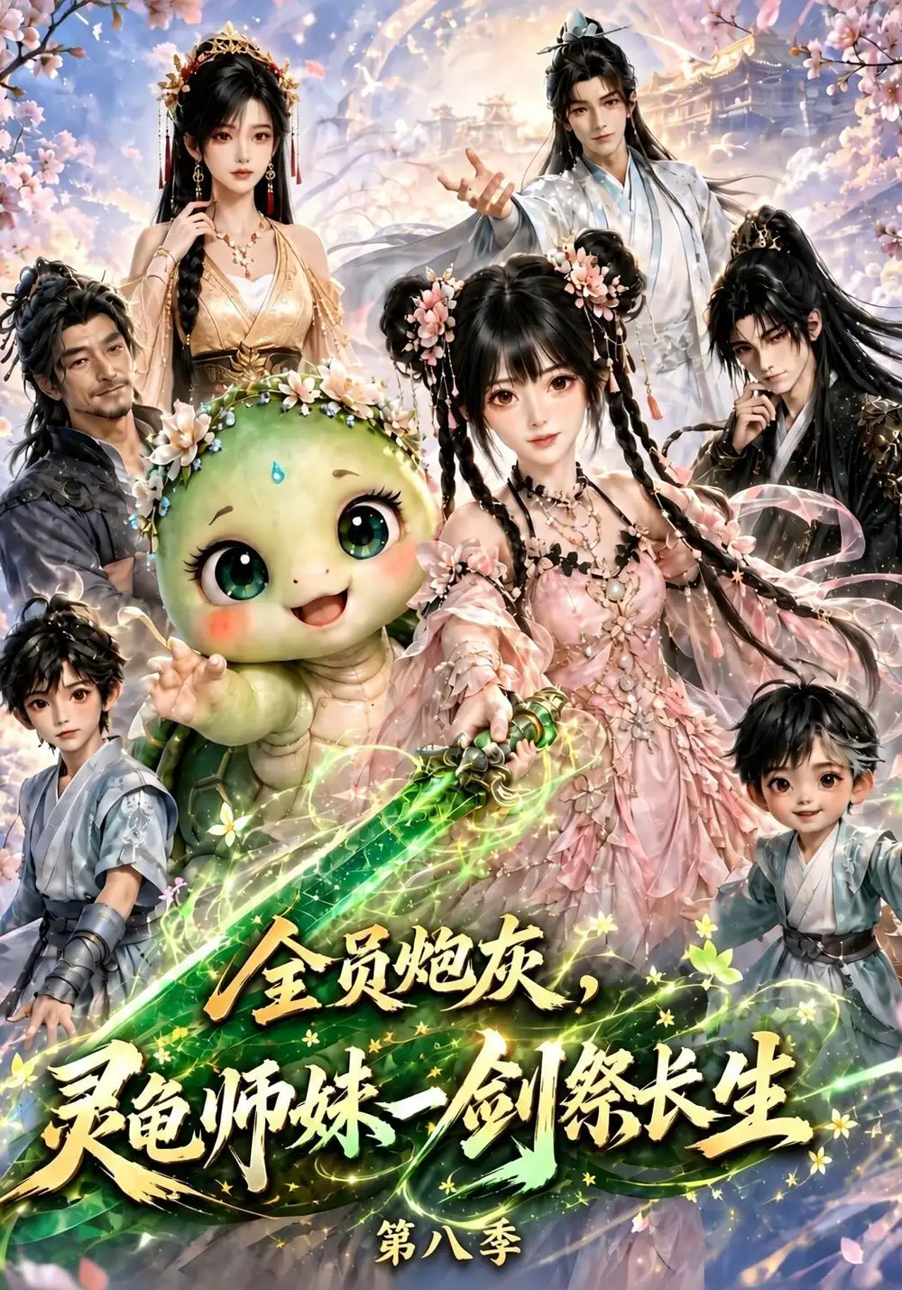 短剧《全员炮灰，灵龟师妹一剑祭长生第八季（158集） AI短剧 (2026)》海报