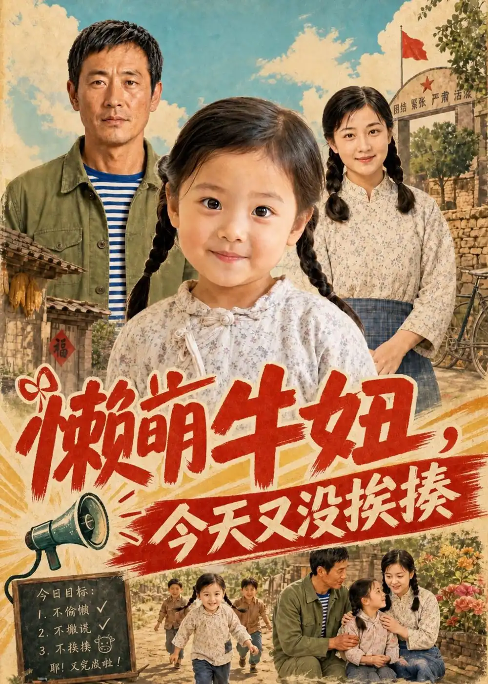 短剧《懒萌牛妞，今天又没挨揍（142集） AI短剧 (2026)》海报