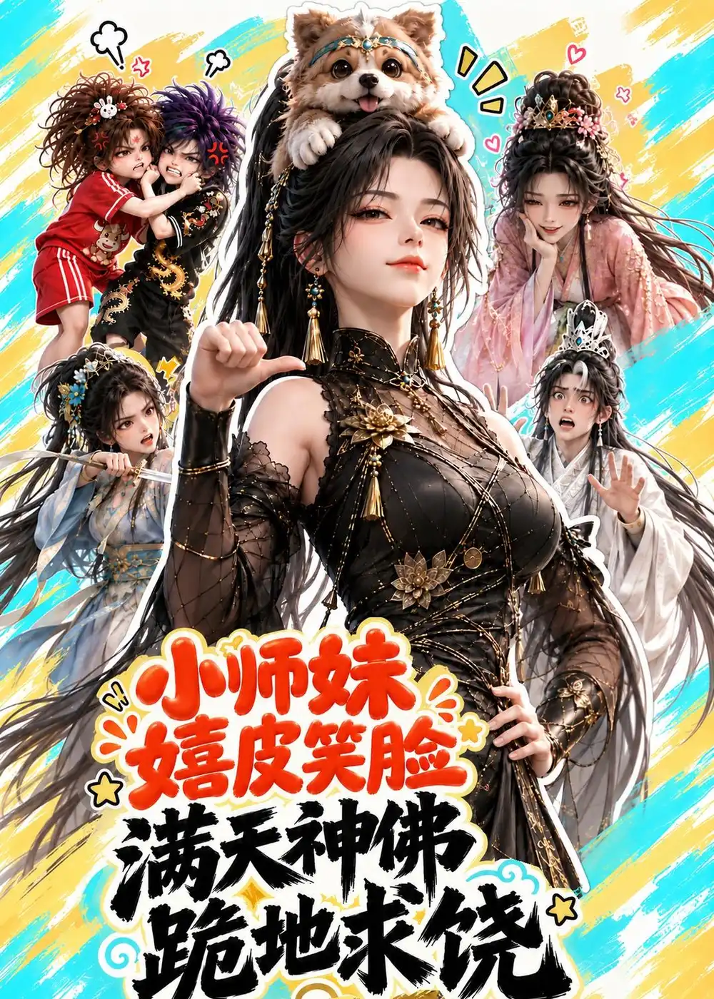 短剧《小师妹嬉皮笑脸，满天神佛跪地求饶（75集） AI短剧 (2026)》海报
