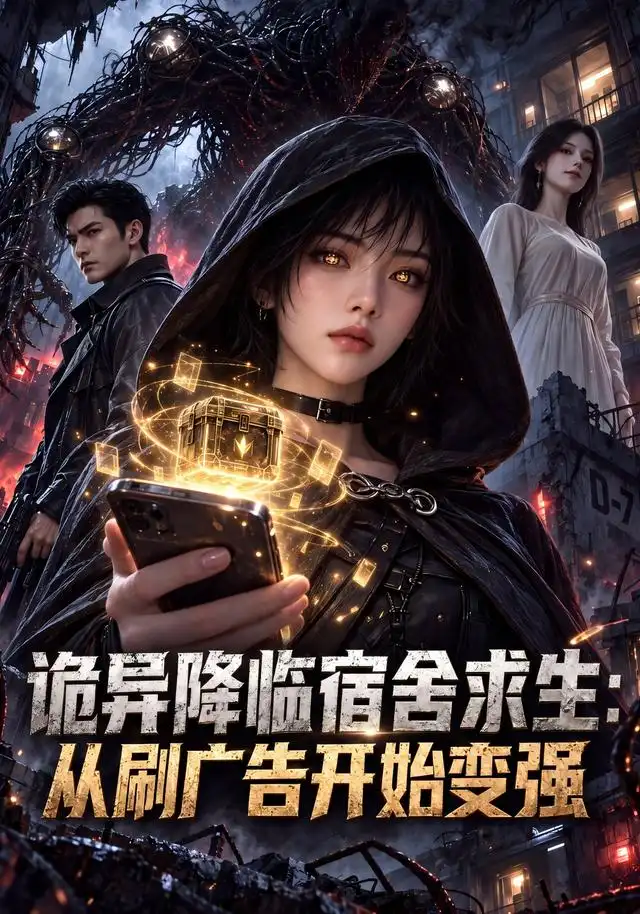 短剧《诡异降临宿舍求生:从刷广告开始变强(122集)AI短剧 (2026)》海报