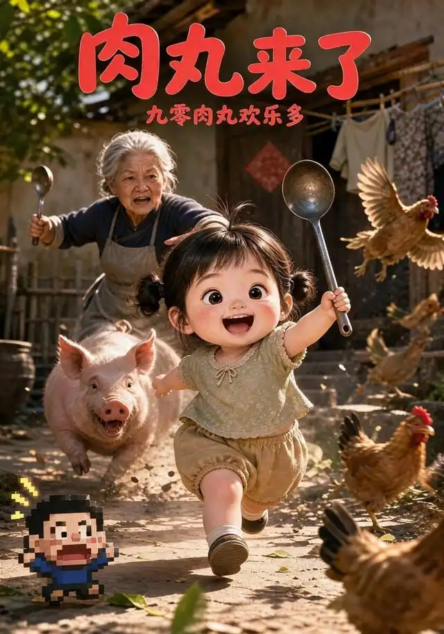 短剧《肉丸来了九零肉丸欢乐多(66集)AI短剧 (2026)》海报
