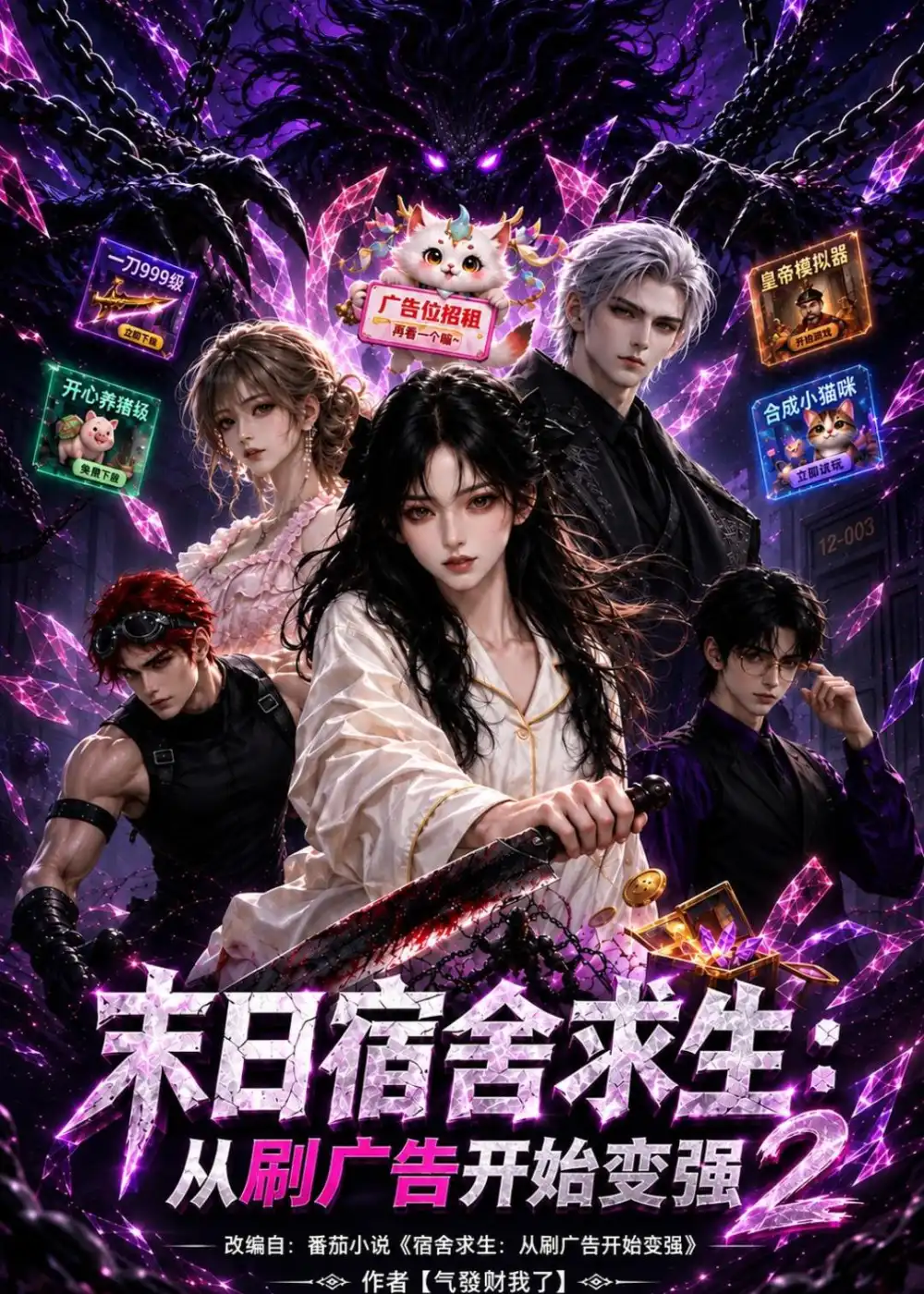 短剧《末日宿舍求生从刷广告开始变强第二季(102集)AI短剧 (2026)》海报