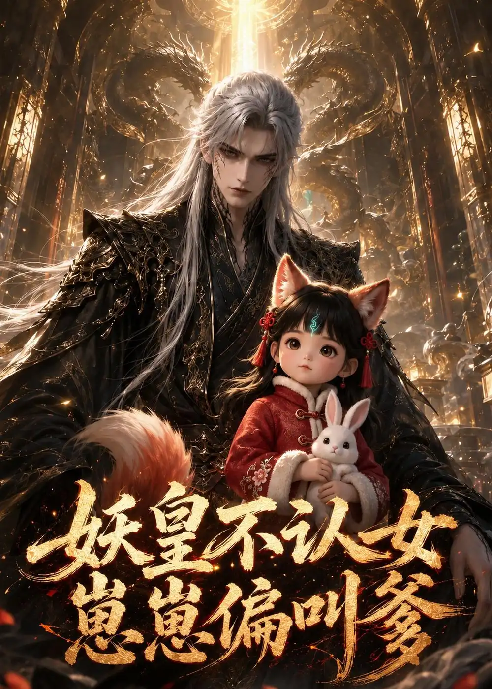 短剧《妖皇不认女，崽崽偏叫爹（77集）AI短剧 (2026)》海报