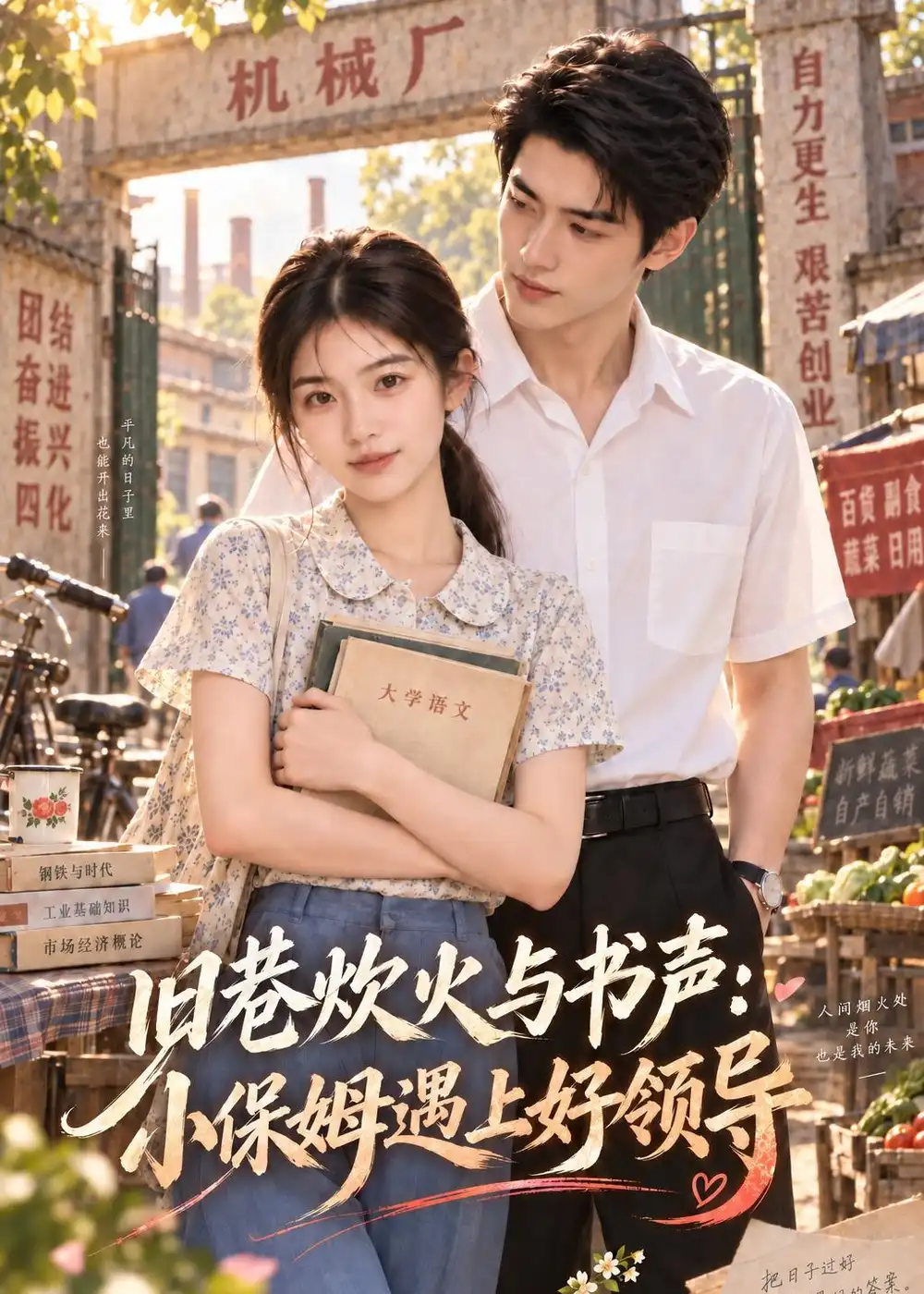 短剧《旧巷炊火与书声:小保姆遇上好领导(91集)AI短剧 (2026)》海报