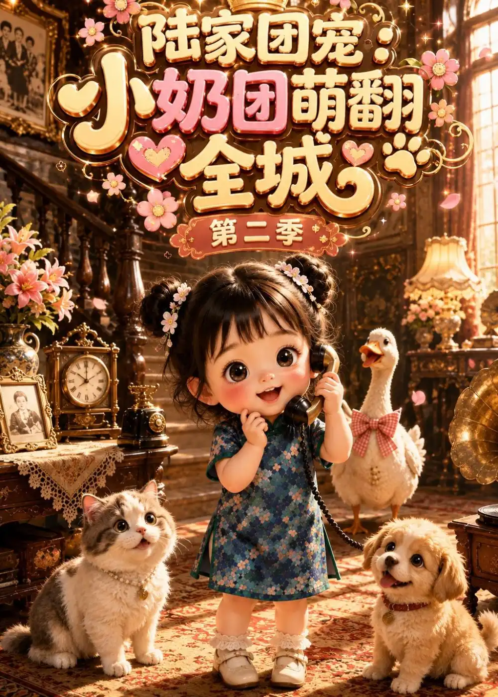 短剧《陆家团宠:小奶团萌翻全城第二季(97集)AI短剧 (2026)》海报