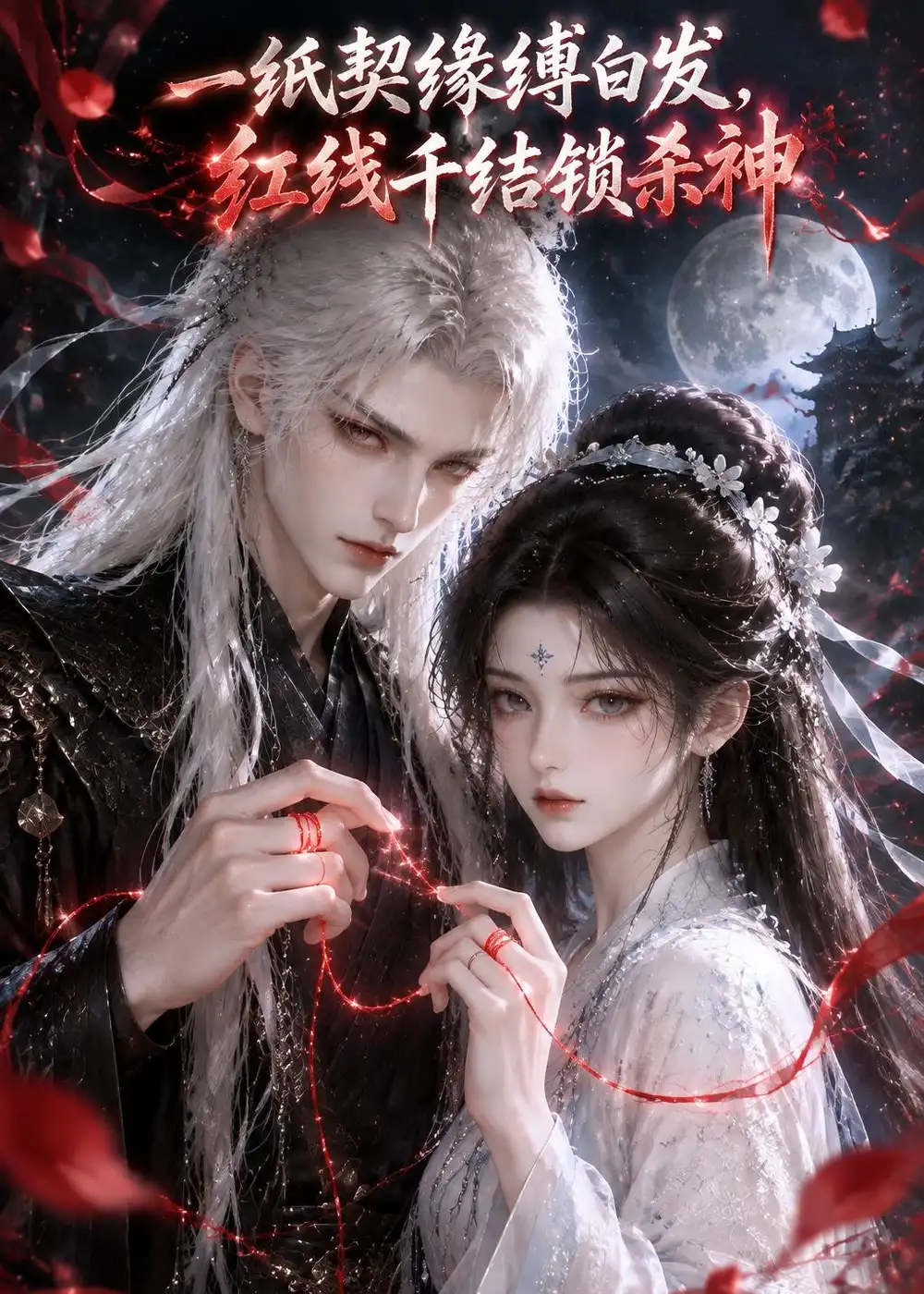 短剧《一纸契缘缚白发，红线千结锁杀神（187集）AI短剧 (2026)》海报