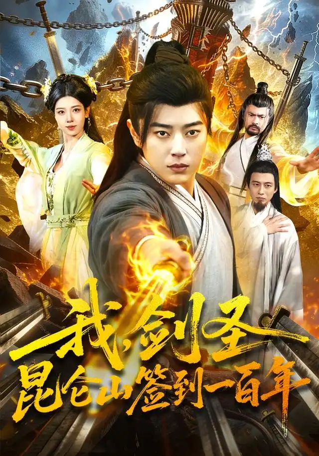 短剧《我，剑圣！昆仑山签到一百年（101集）孔语浩＆陈希 (2026)》海报