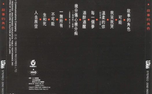 王杰 – 1989年专辑 – 故事的角色   Flac