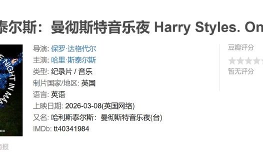 哈里·斯泰尔斯：曼彻斯特音乐夜 Harry Styles. One Night in Manchester (2026)